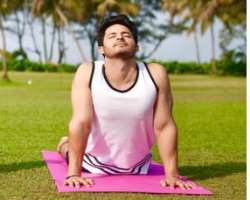 The actor is a fitness freak. He does several exercises including Yoga to remain fit.